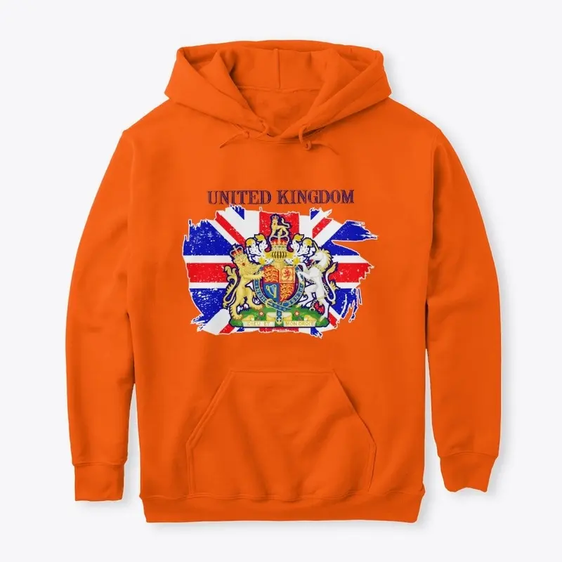 UK Crest w/distressed Flag